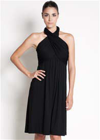 Dote - Sienna Halter Nursing/Maternity Dress in Black ** ON SALE **