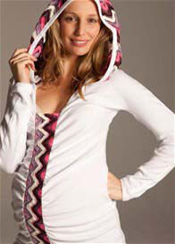Fillyboo - Hooded Mini Maternity Dress in White - ON SALE