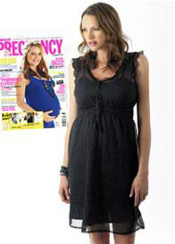 Seraphine - Angel Ditsy Maternity Dress in Black * MUST HAVE *