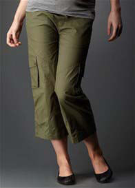 SOON - Maternity Band 3/4 Cargo in Khaki