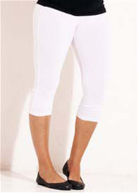 Trimester - 3/4 length White Maternity Leggings