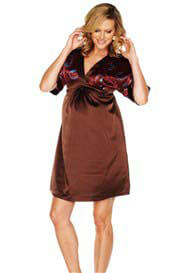 Everly Grey - Cynthia Maternity Dress in Chocolate