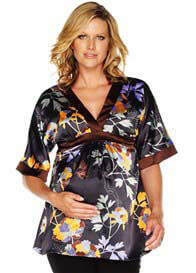 Everly Grey - Isabel Maternity Top - Navy Floral