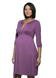 NOM - Emory Maternity Dress in Plum