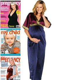Everly Grey - Laila Maternity Dress - Plum Olive Navy