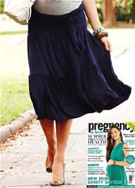 Trimester - Intuition Tiered Wrap Jersey Maternity Skirt