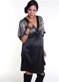 Everly Grey - Cynthia Maternity Dress in Gunmetal