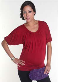 Milky Way - Zoe Short Sleeve Nursing Tunic in Century Red 