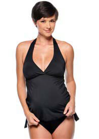 PregO - Retro Maternity Halter & Bikini in Black