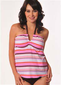 PregO - Striped Maternity Tankini & Bikini in Pink