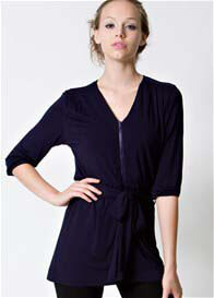 Dote - Revolve Zip Front Nursing Top in Navy **ON SALE**