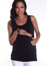 Quack - Jett Nursing Tank in Black Sparkle