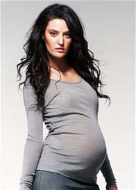Soon - Wool Rib Scoop Maternity Top 