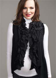 Maternal America - Poet Maternity Sweater Vest in Black