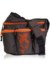 Diaper Dude - Brown Diaper Bag w Koi Design