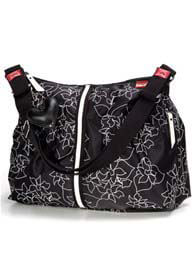 Babymel - Amanda Linear Floral Baby Bag in Black