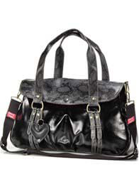 Babymel - Carry All Nappy Bag in Black/Grey Snakeskin Design