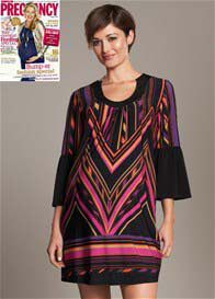 Maternal America - Geo Print Bell Sleeve Dress