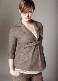 Maternal America - Front Tie Maternity Blazer