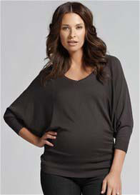 Ripe Maternity - Batwing Knit Top in Carbon