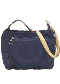 OiOi Baby Bags - Midnight Navy Nylon Twill Across Body Diaper Bag