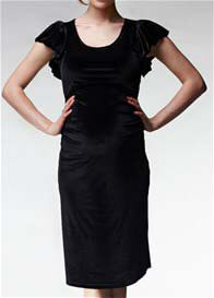 Soon Maternity - Emily Black Velvet Dress - ON SALE