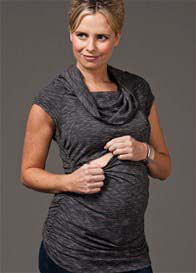 Quack Nursingwear - Tristan Cowl Neck Nursing Top