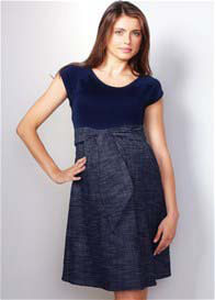 Maternal America - Navy Scoop Neck Dress