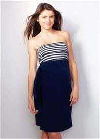 Maternal America - Nautical Strapless Dress