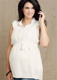 Ripe Maternity - Lace Trim Sleeveless Shirt - ON SALE