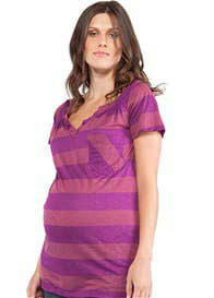 NOM - Stripe Slub Pocket Tee