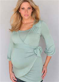 Mayreau - EllaMae Nursing Wrap Top in Aloe