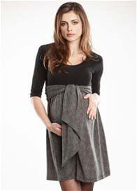 Maternal America - Scoop Neck Front Tie Dress