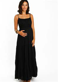 Everly Grey - Black Poppy Tiered Maxi Dress 