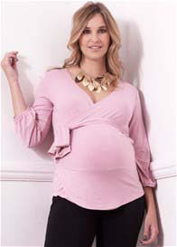 Trimester™ - Olivia Wrap Blouse in Mink
