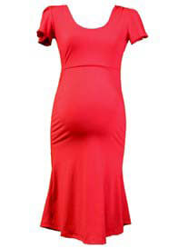 Quack Nursingwear - Cherry Red Angel Sleeve Dress