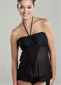 Maternal America - Jessie Flutter Tankini in Black