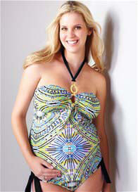 Maternal America - Katy Tankini in Solar w Black Trim - ON SALE