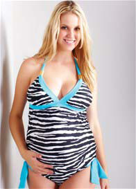 Maternal America - Tammi Zebra Print Tankini - ON SALE