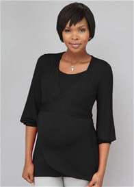Mayreau - Ellinor Black Nursing Wrap Top