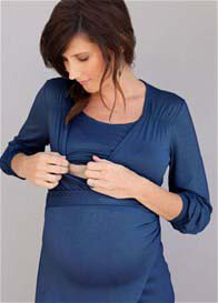 Mayreau - Ellen Nursing Wrap Top in Navy