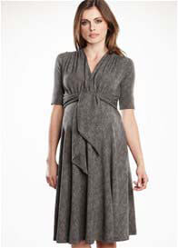 Maternal America - Herringbone Front Tie Dress - ON SALE