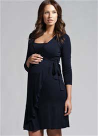 Ripe Maternity - Flounce Long Sleeve Nursing Dress