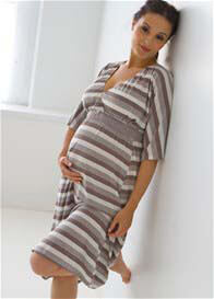 Belabumbum - Samantha Kimono Nursing Dress in Stone