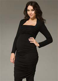Ripe Maternity - Harper LS Nursing Dress in Black