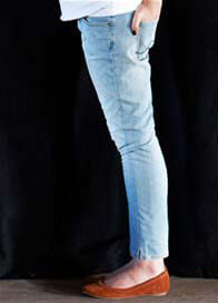 Queen mum - Pale Wash Cropped Skinny Jeans