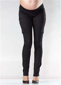 Soon Maternity - Skinny Cargo Pants in Black