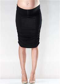 Soon Maternity - Ruched Skirt in Black