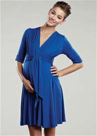 Maternal America - Royal Blue Mini Front Tie Dress	