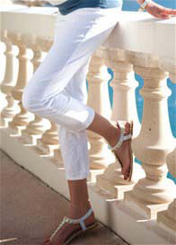 Seraphine - Hazel Cropped White Jeans - ON SALE